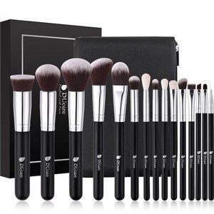 Makeup Brushes 15Pcs Makeup Brush Set with Bag Kabuki Foundation Blending Blush